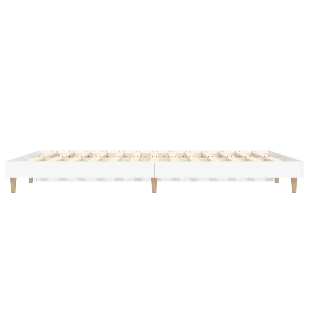 vidaXL Bed Frame without Mattress White 140x190 cm Engineered Wood