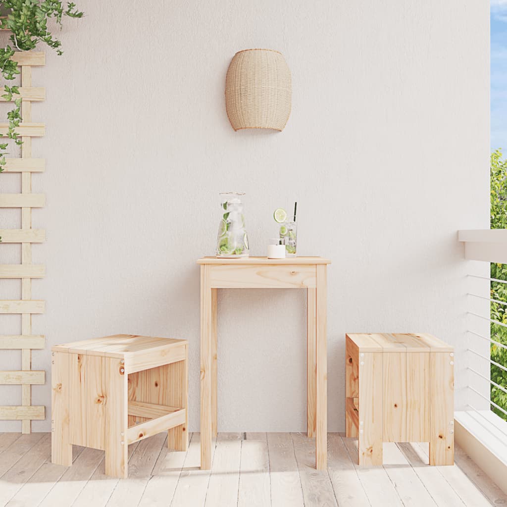 vidaXL Garden Stools 2 pcs 40x36x45 cm Solid Wood Pine