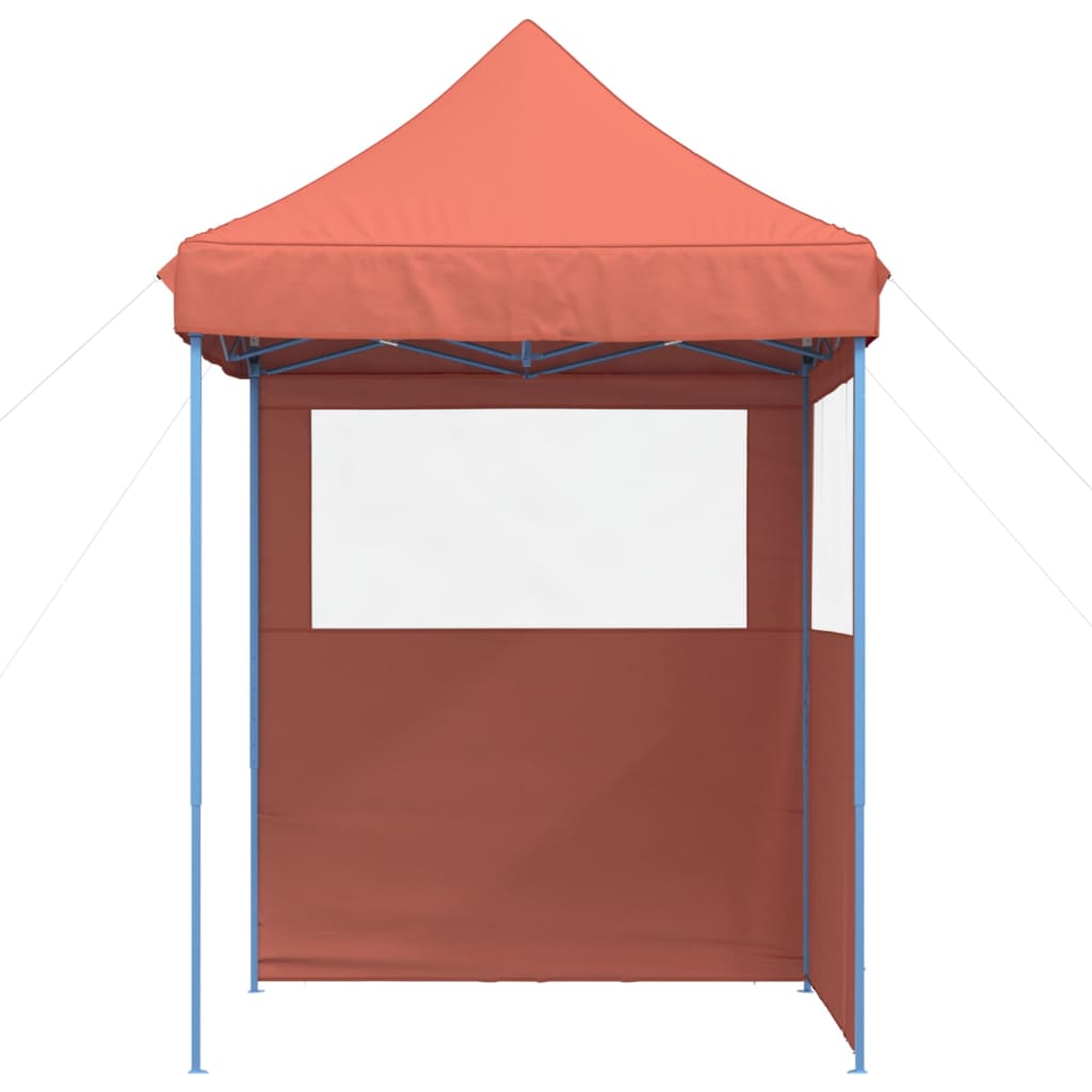 vidaXL Foldable Party Tent Pop-Up with 2 Sidewalls Terracotta