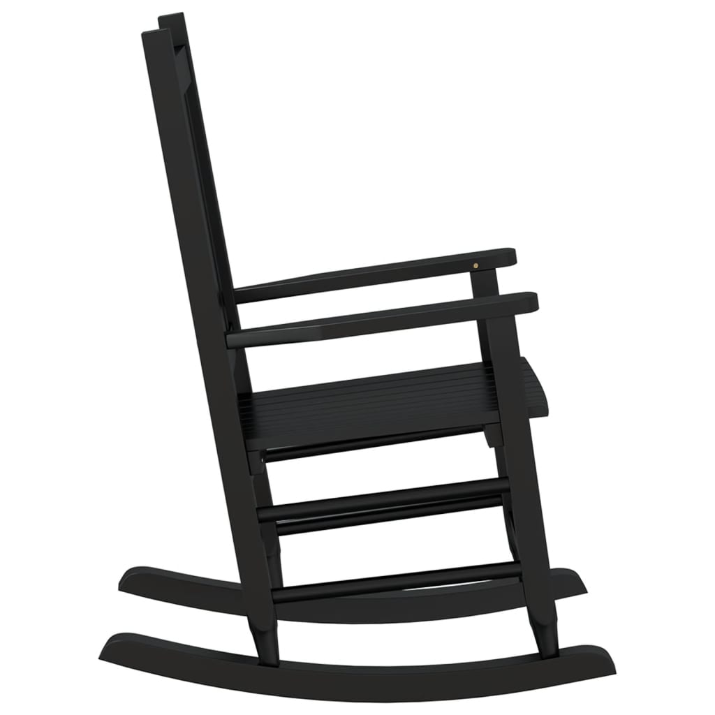 vidaXL Rocking Chair for Children Black Solid Wood Poplar