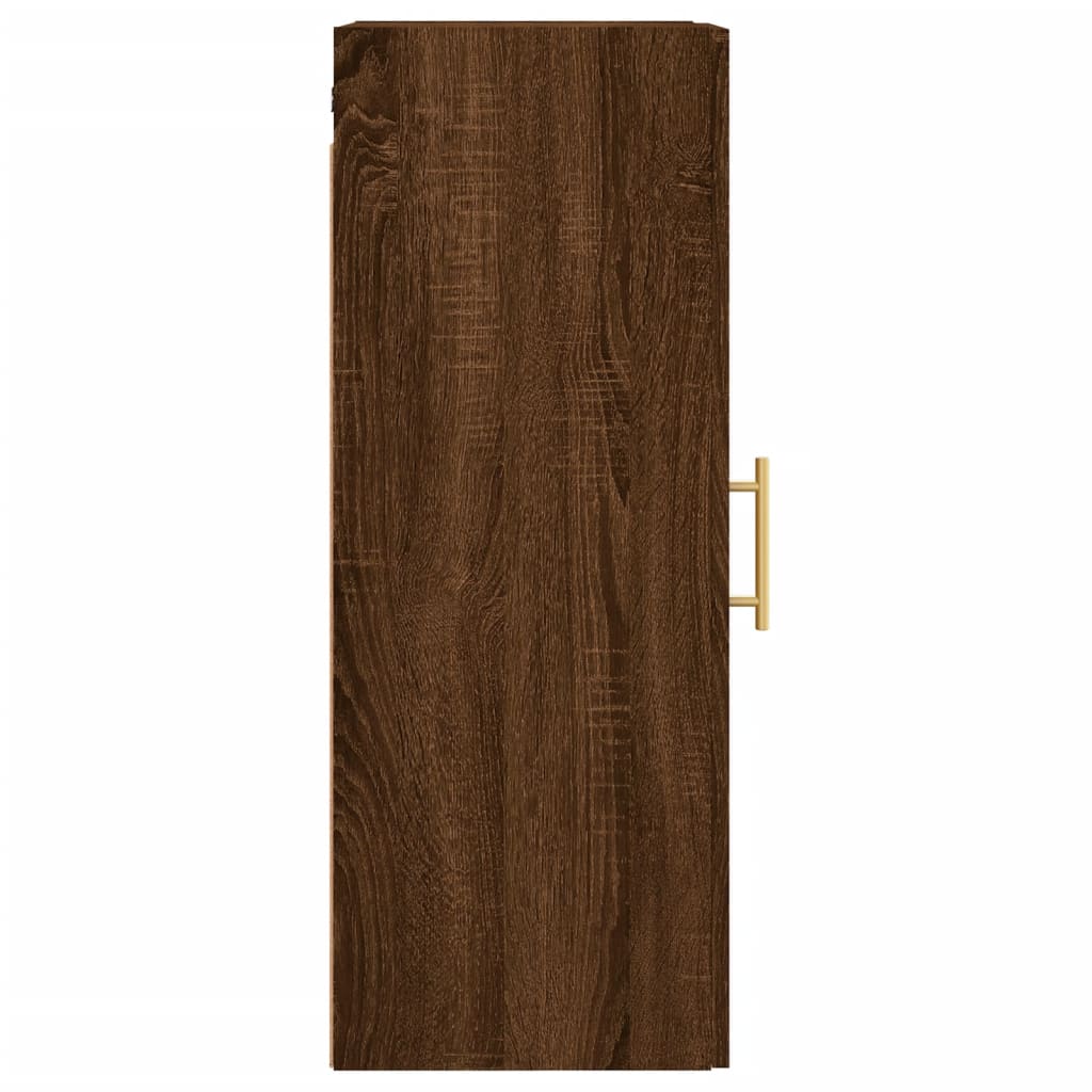 vidaXL Wall Mounted Cabinet Brown Oak 34.5x34x90 cm