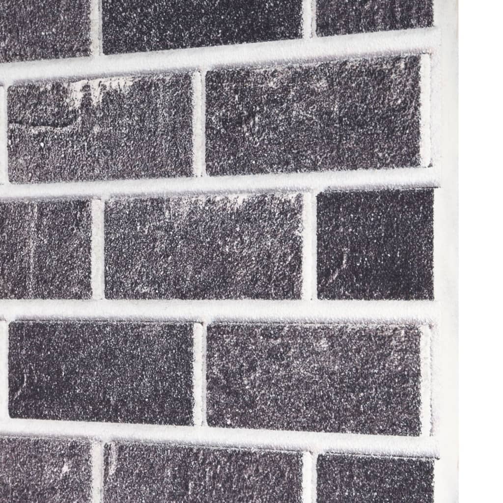 vidaXL 3D Wall Panels with Black & Grey Brick Design 10 pcs EPS