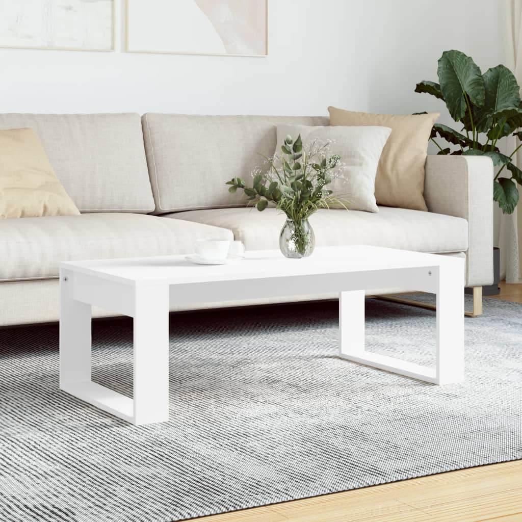 vidaXL Coffee Table White 102x50x35 cm Engineered Wood