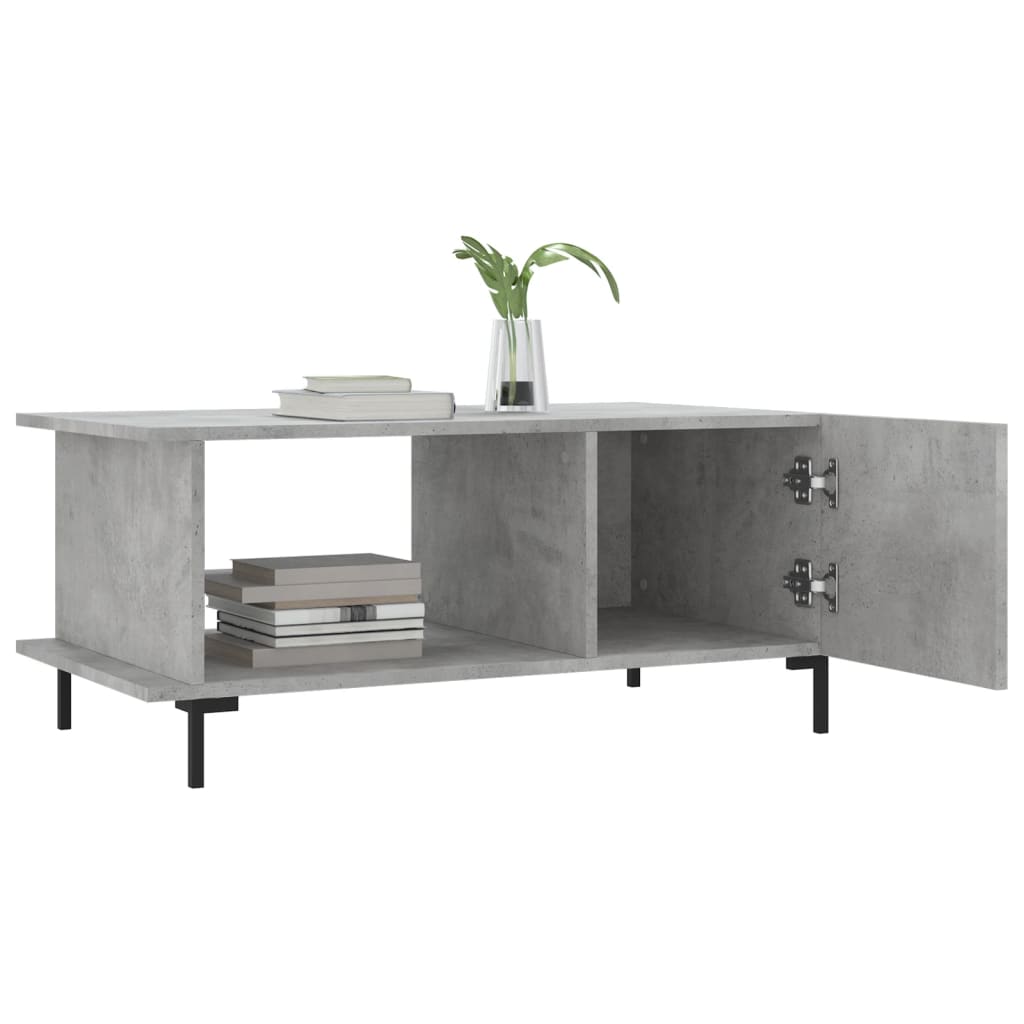 vidaXL Coffee Table Concrete Grey 90x50x40 cm Engineered Wood