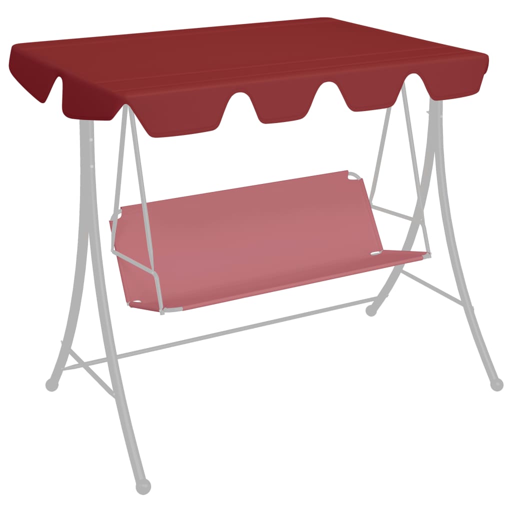 vidaXL Replacement Canopy for Garden Swing Wine Red 150/130x105/70 cm