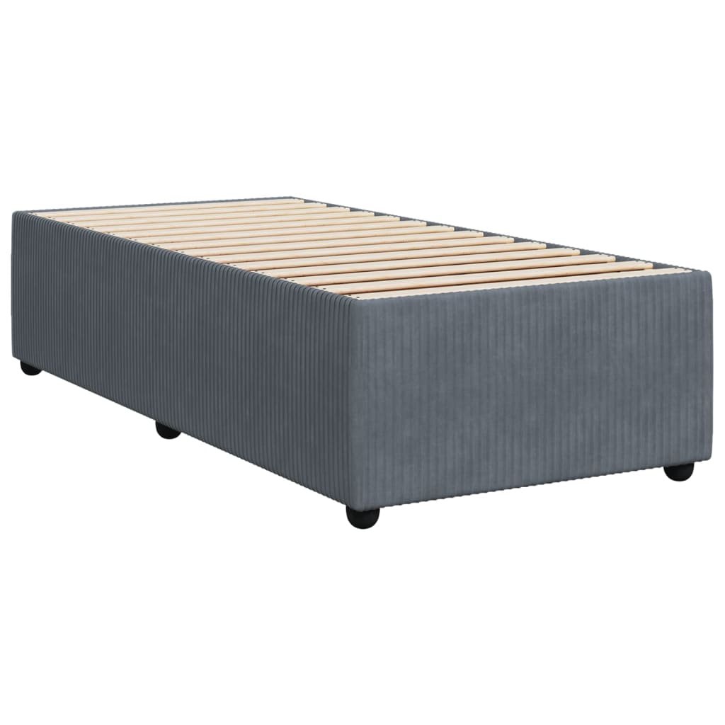 vidaXL Bed Frame without Mattress Dark Grey 80x200 cm Velvet