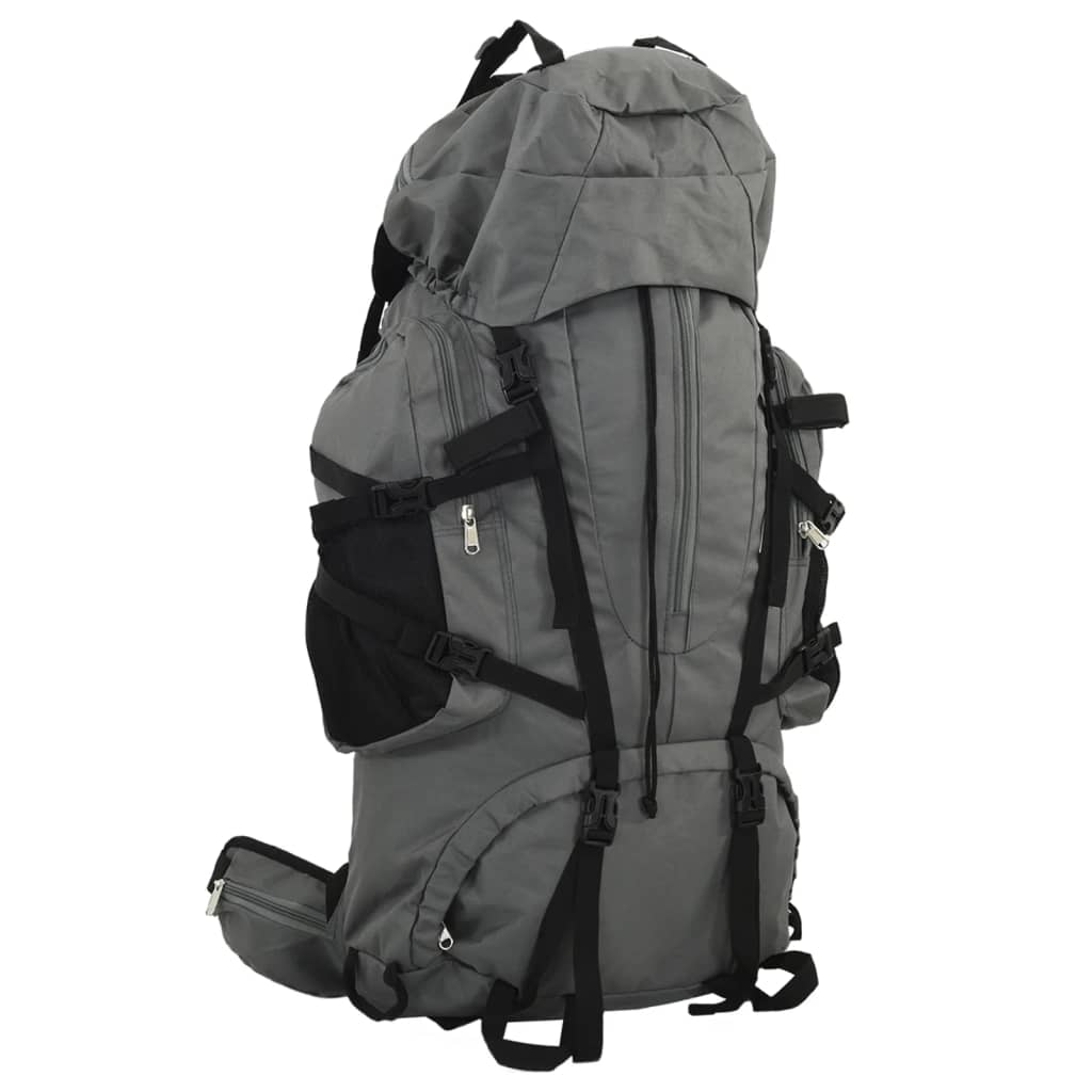 vidaXL Hiking Backpack Grey 60 L Oxford Fabric