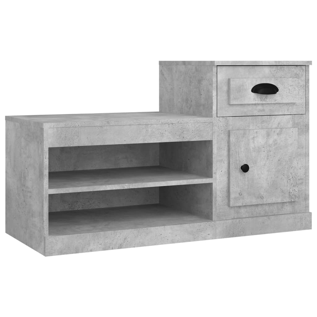 vidaXL Shoe Cabinet Concrete Grey 100x42x60 cm Engineered Wood