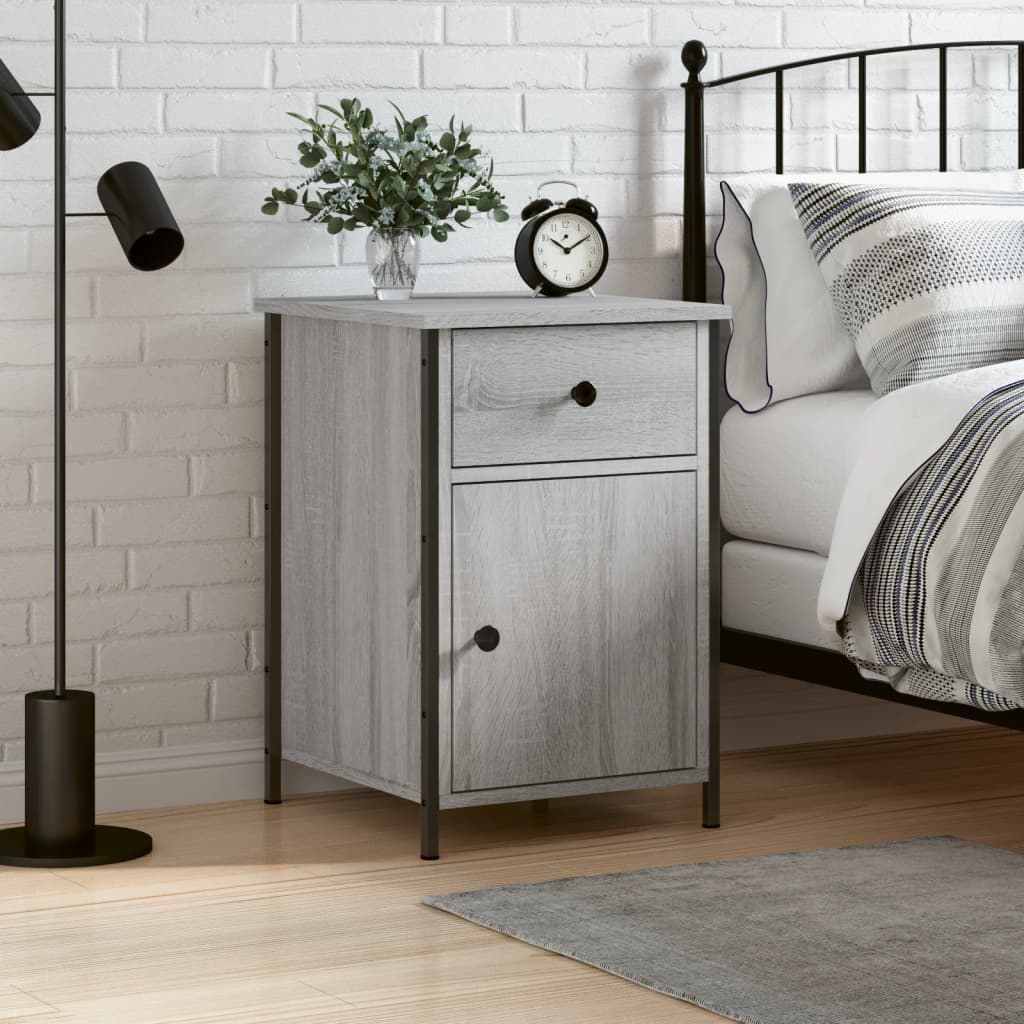 vidaXL Bedside Cabinet Grey Sonoma 40x42x60 cm Engineered Wood