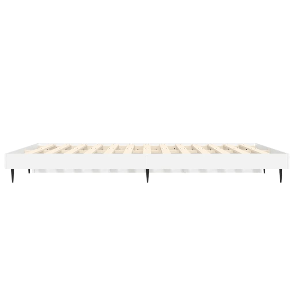 vidaXL Bed Frame without Mattress High Gloss White 120x190 cm Small Double