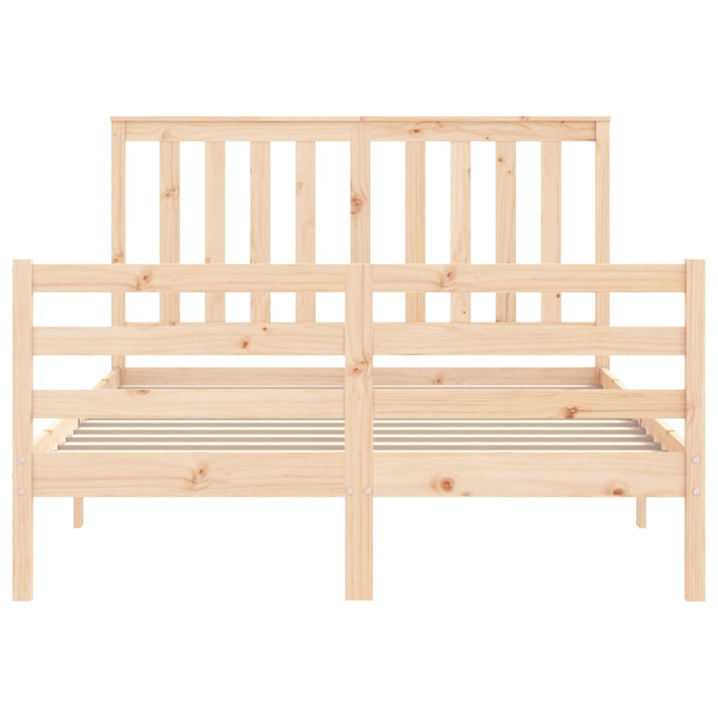 vidaXL Bed Frame without Mattress Small Double Solid Wood