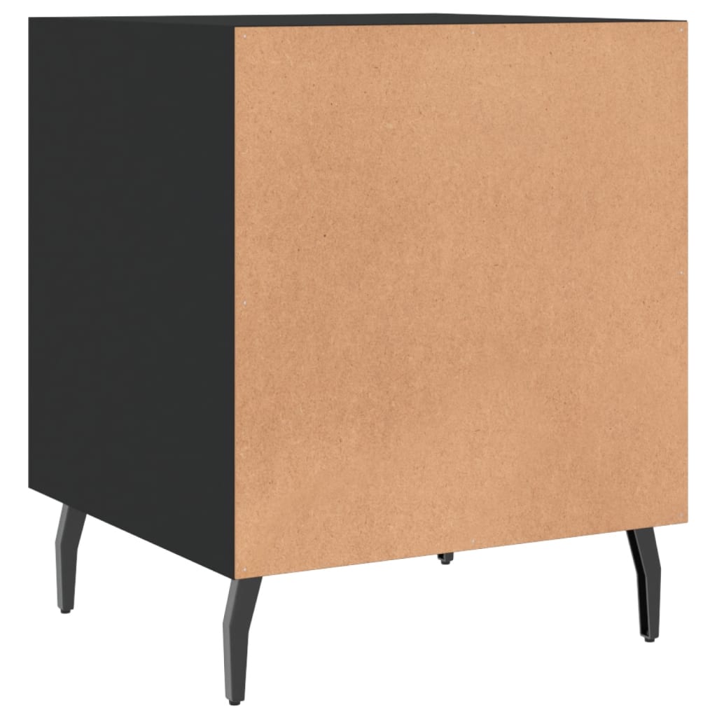 vidaXL Bedside Cabinet Black 40x40x50 cm Engineered Wood