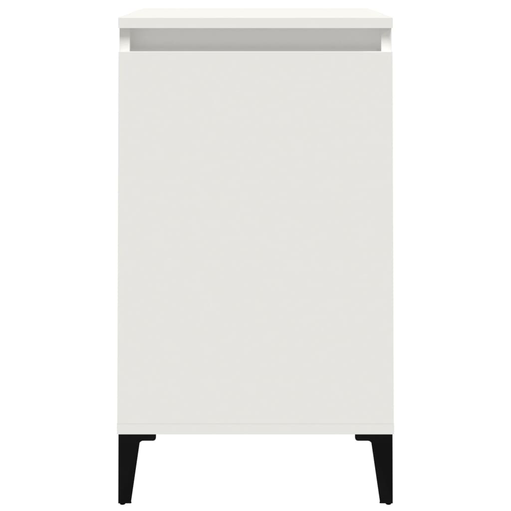 vidaXL Bedside Cabinet White 40x35x70 cm Engineered Wood