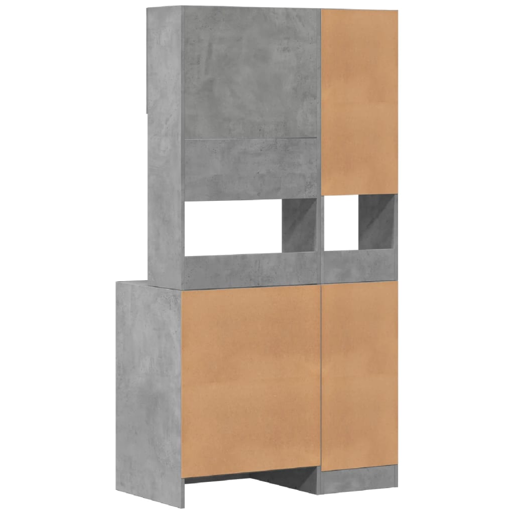 vidaXL Kitchen Cabinet Concrete Grey 95x50x180 cm Engineered Wood