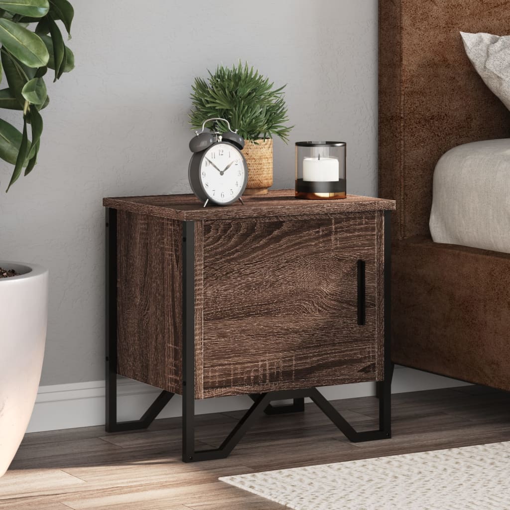 vidaXL Bedside Cabinets 2 pcs Brown Oak 40x30x40 cm Engineered Wood