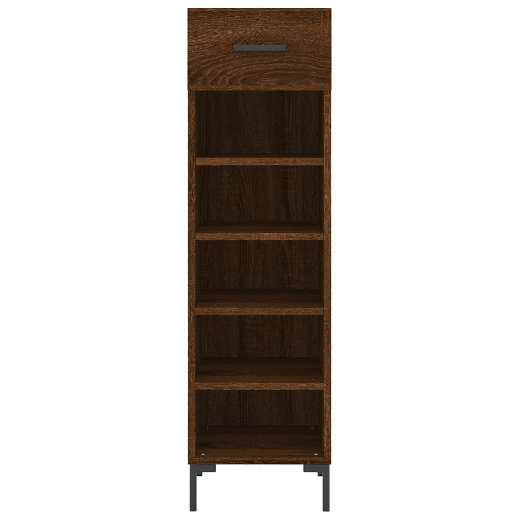 vidaXL Shoe Cabinet Brown Oak 30x35x105 cm Engineered Wood