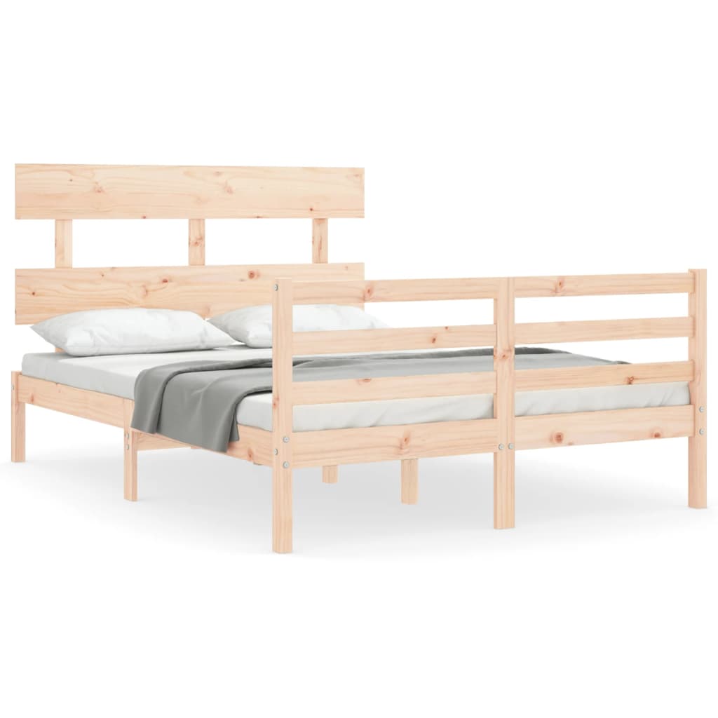 vidaXL Bed Frame without Mattress 140x200 cm Solid Wood