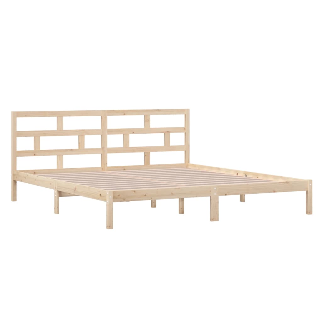 vidaXL Bed Frame without Mattress Solid Wood 140x190 cm (809997+814194)