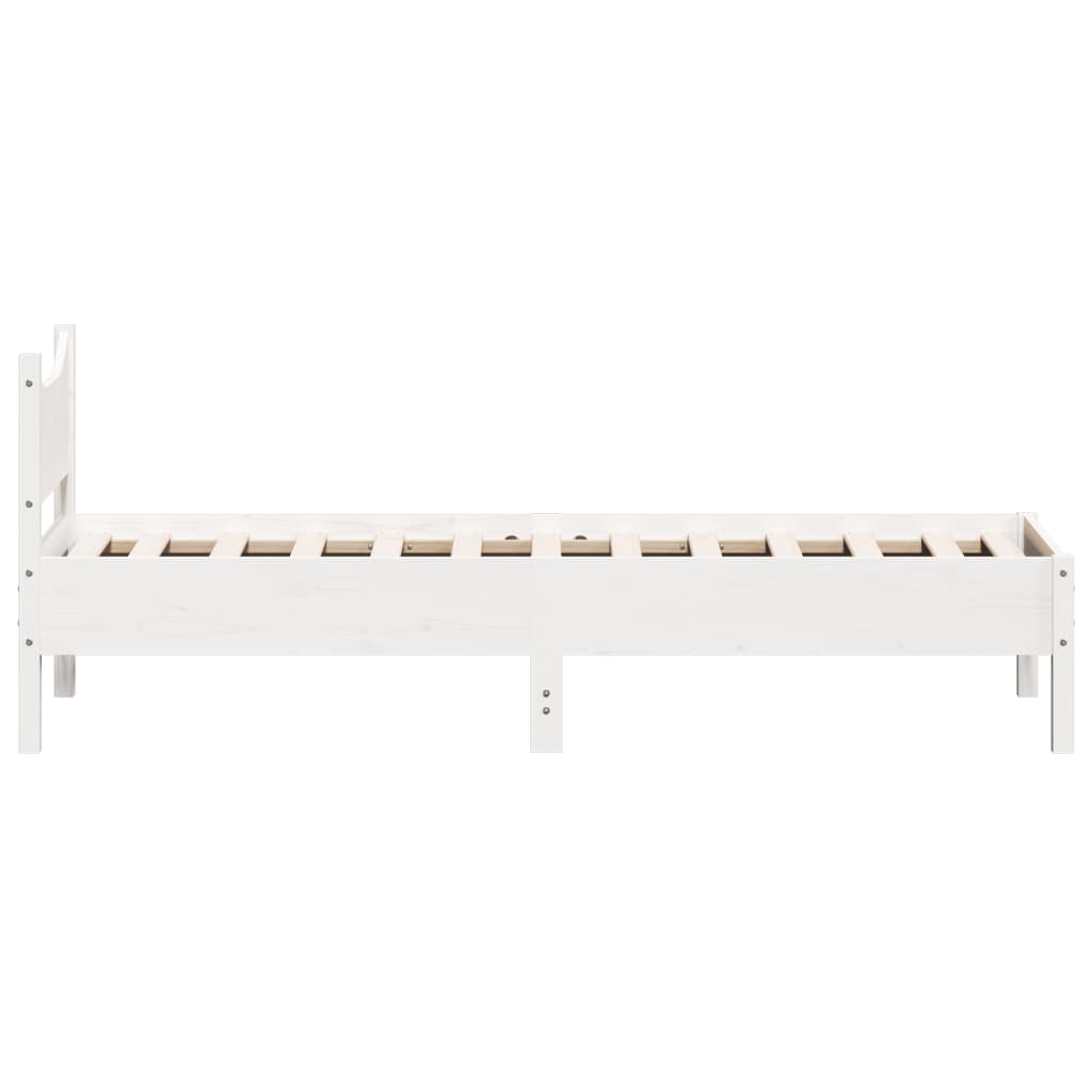 vidaXL Bed Frame without Mattress White 100x200 cm Solid Wood Pine