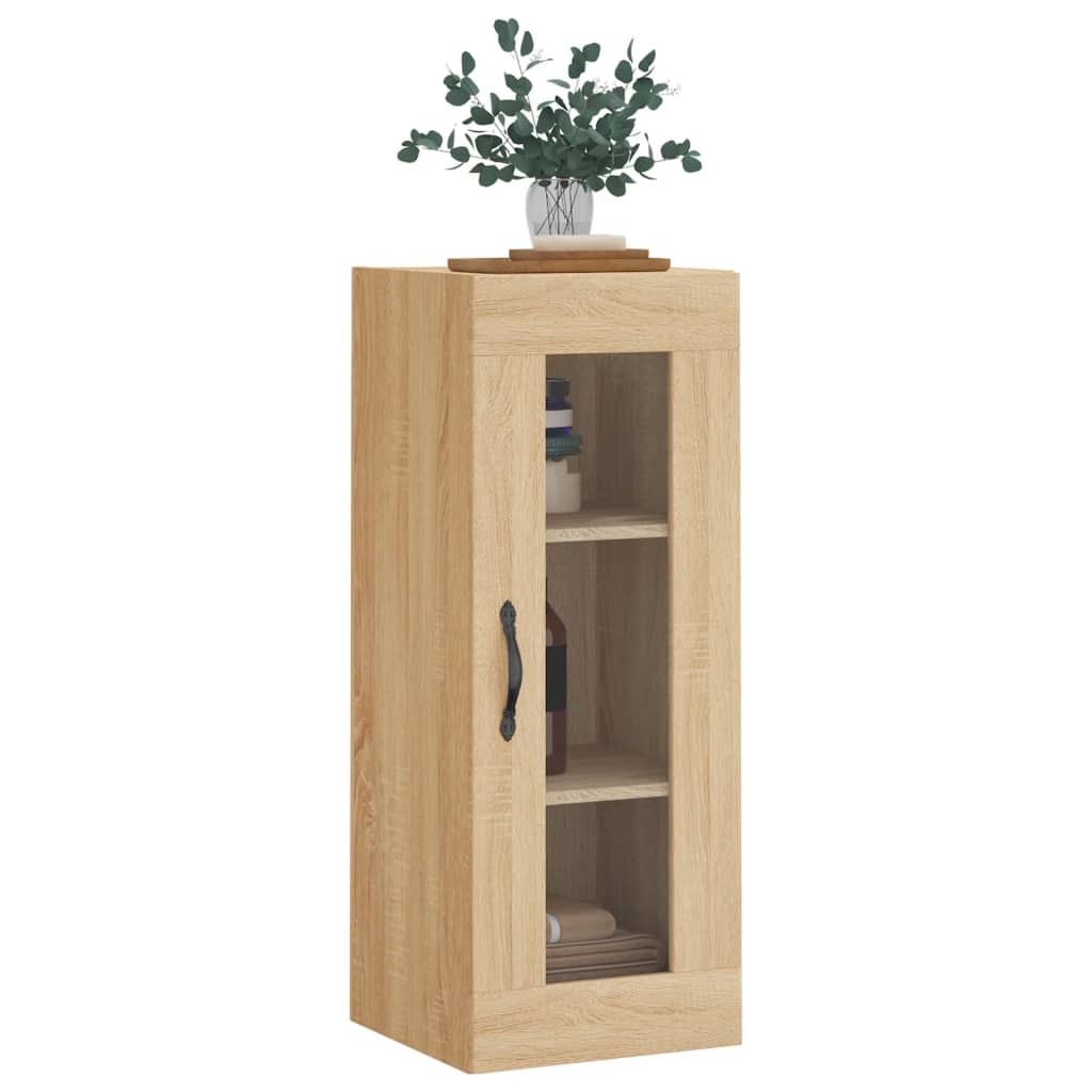 vidaXL Wall Mounted Cabinet Sonoma Oak 34.5x34x90 cm