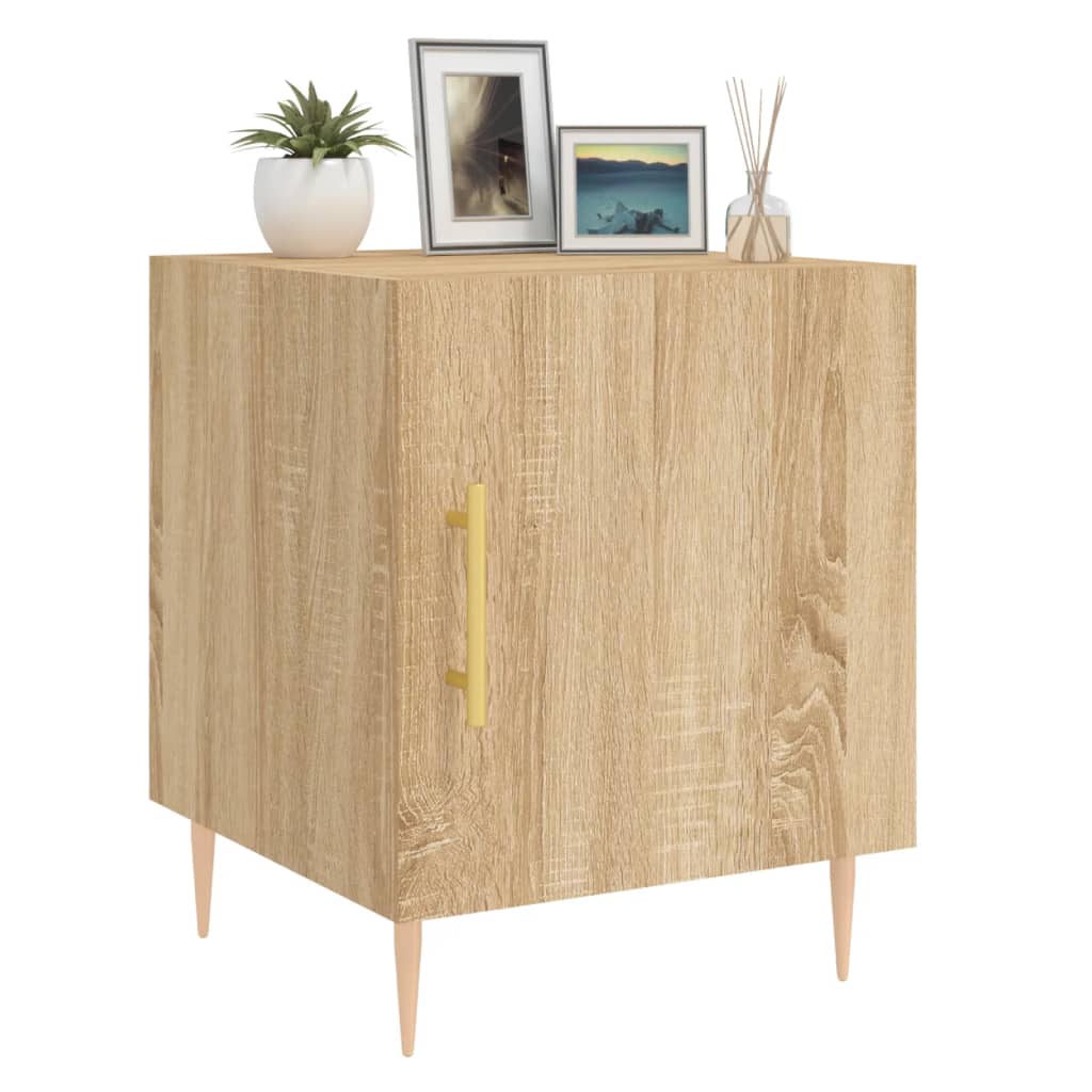 vidaXL Bedside Cabinets 2 pcs Sonoma Oak 40x40x50 cm Engineered Wood