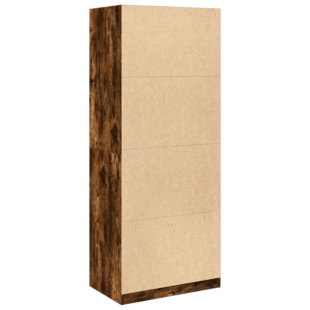 vidaXL Wardrobe Smoked Oak 80x50x200 cm Engineered Wood