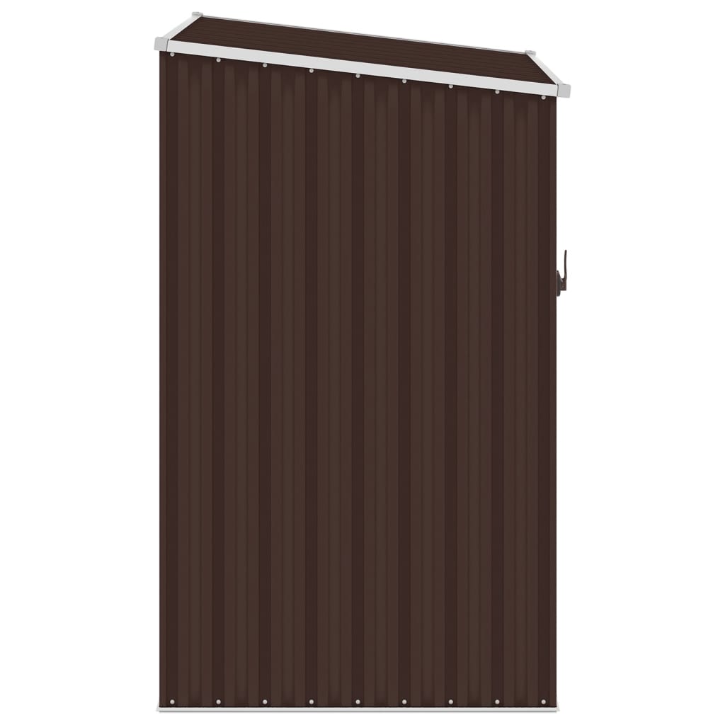 vidaXL Garden Shed Brown 87x98x159 cm Galvanised Steel