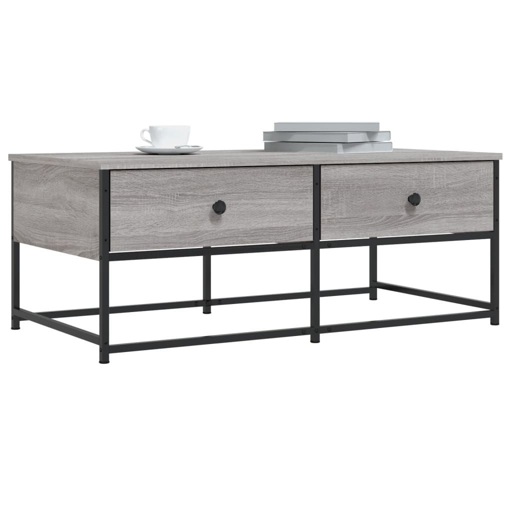 vidaXL Coffee Table Grey Sonoma 100x51x40 cm Engineered Wood