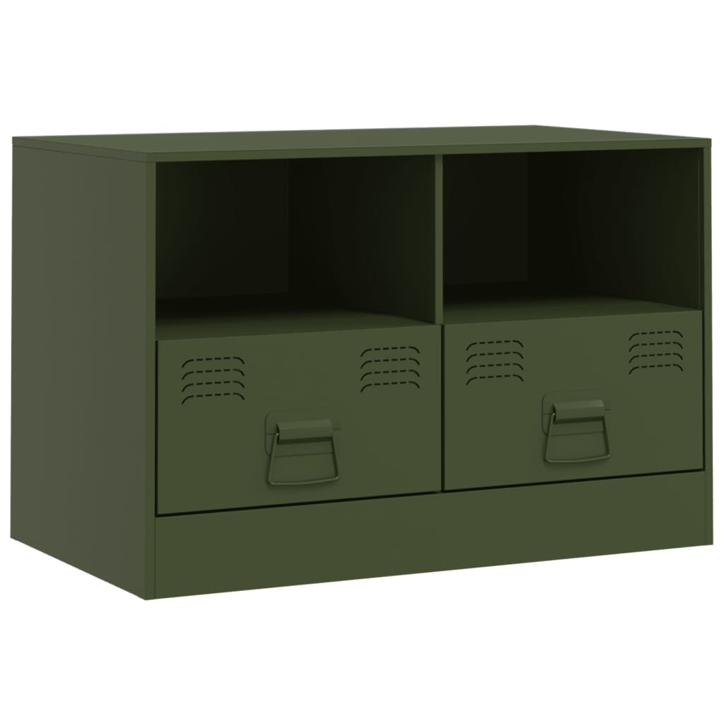 vidaXL TV Cabinet Olive Green 67x39x44 cm Steel