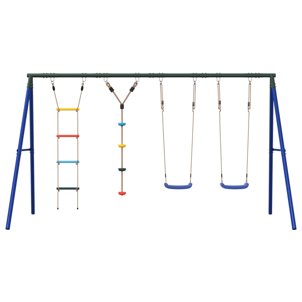 vidaXL Outdoor Swing Set with Swings. Ladder. Disc Swing