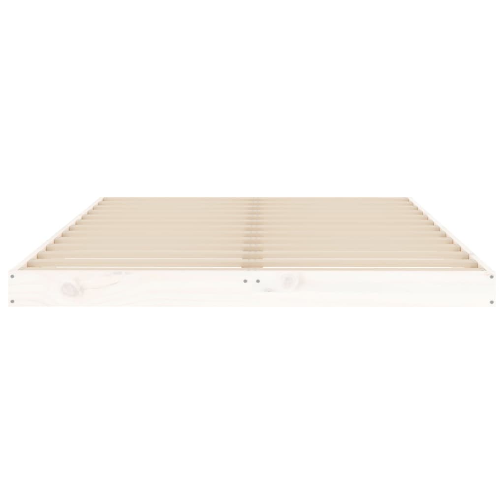 vidaXL Bed Frame without Mattress White 120x190 cm Small Double Solid Wood Pine