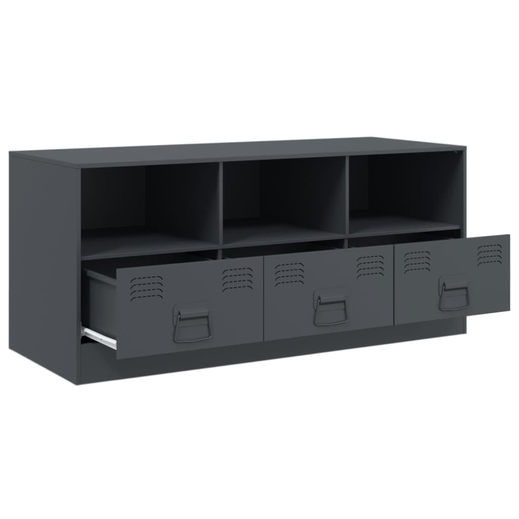 vidaXL TV Cabinet Anthracite 99x39x44 cm Steel