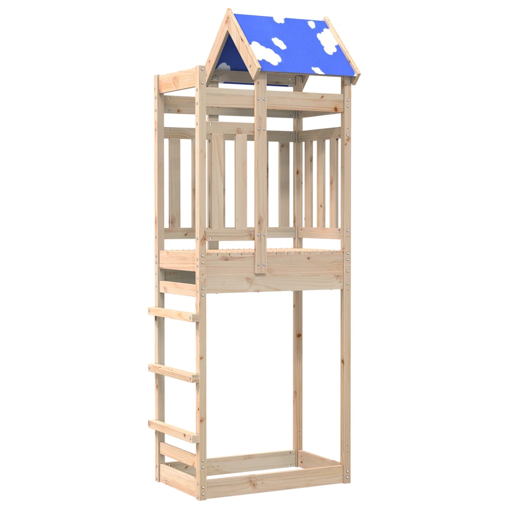 vidaXL Play Tower 85x52.5x239 cm Solid Wood Pine