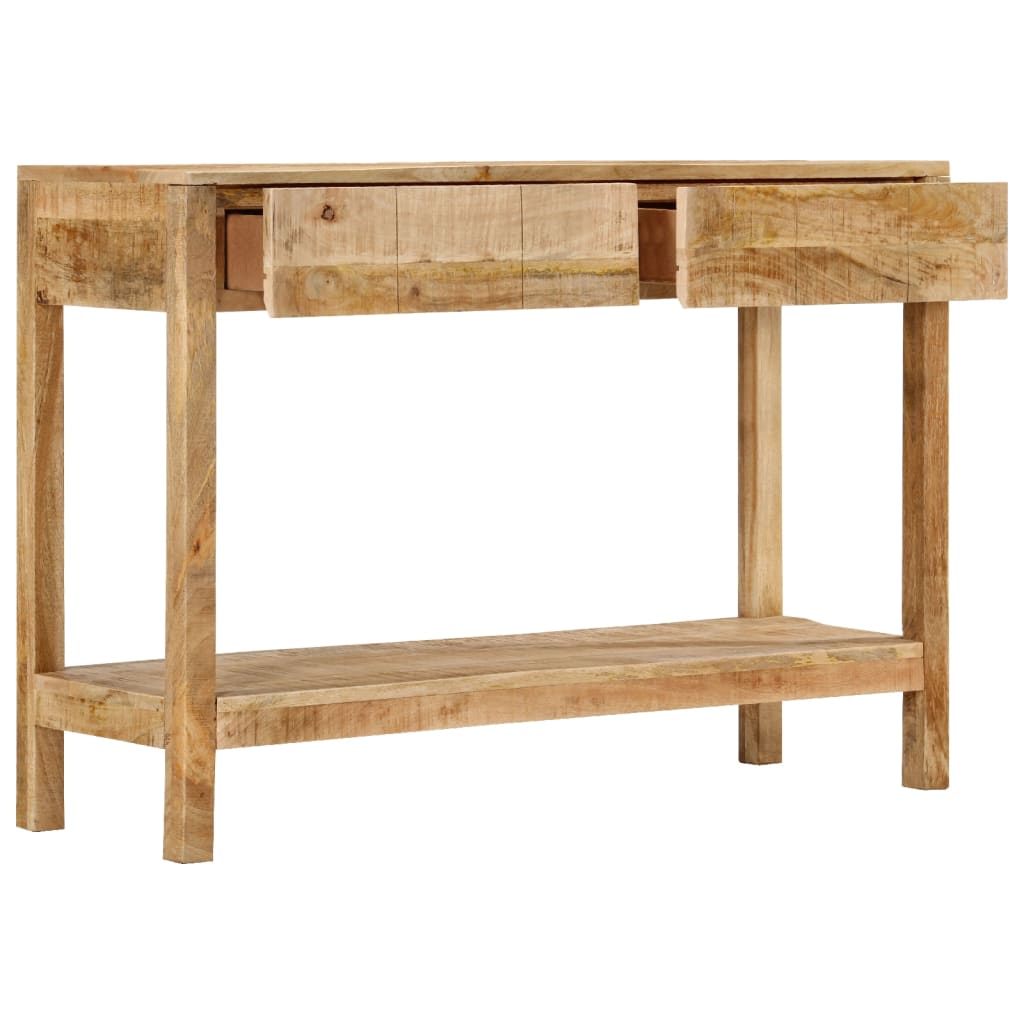 vidaXL Console Table with 2 Drawers 110x35x75 cm Solid Wood Mango