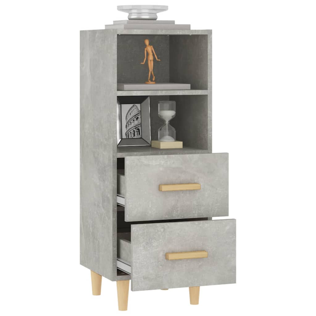 vidaXL Sideboard Concrete Grey 34.5x34x90 cm Engineered Wood