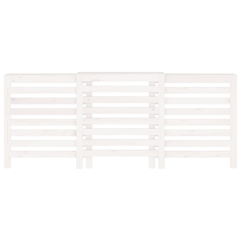 vidaXL Radiator Cover White 210x21x85 cm Solid Wood Pine