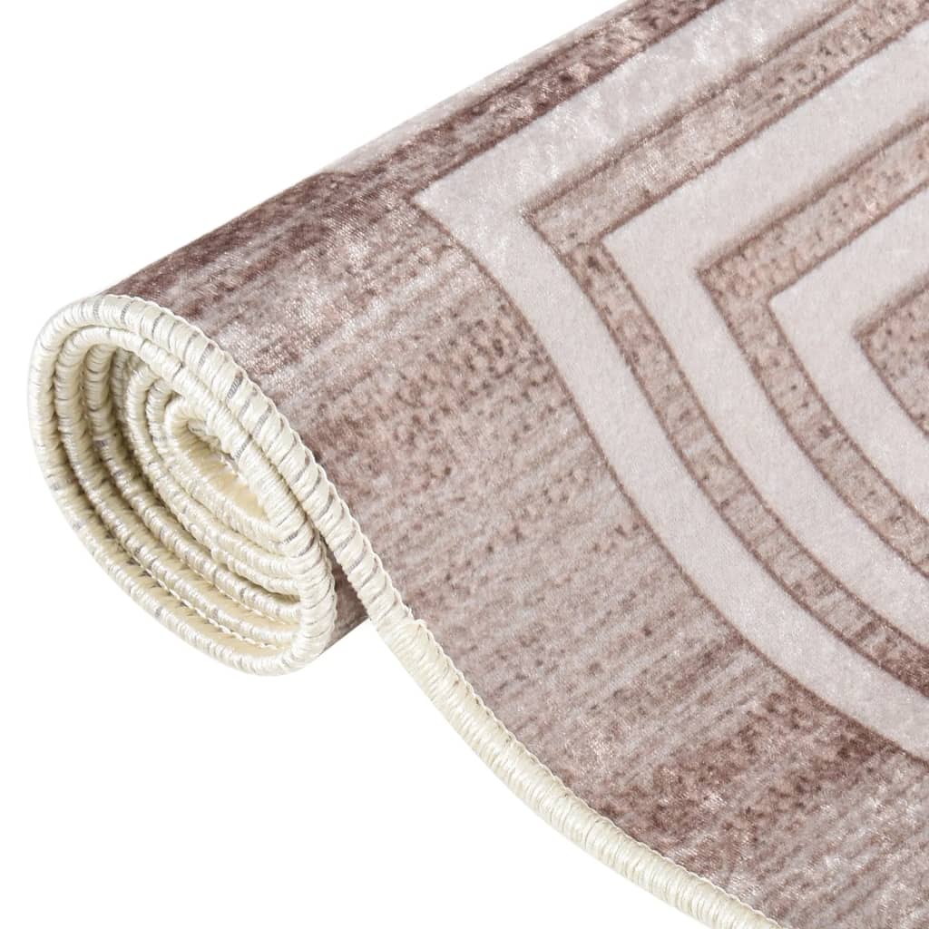 vidaXL Rug Washable 160x230 cm Beige Anti Slip