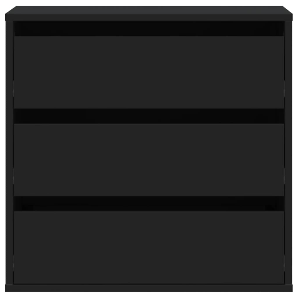 vidaXL Corner Chest of Drawers Black 60x41x58 cm Engineered Wood