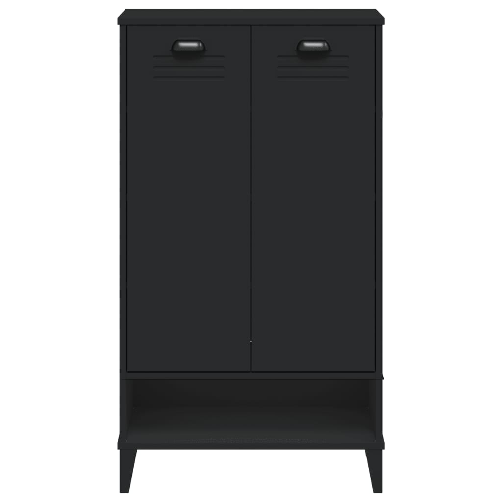 vidaXL Shoe Cabinet VIKEN Black Engineered Wood