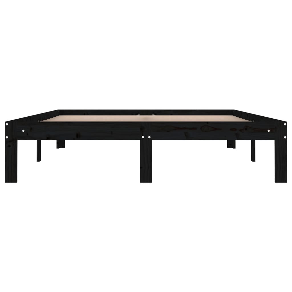 vidaXL Bed Frame without Mattress Black 135x190 cm Double