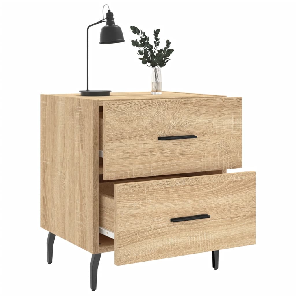 vidaXL Bedside Cabinets 2 pcs Sonoma Oak 40x35x47.5 cm Engineered Wood