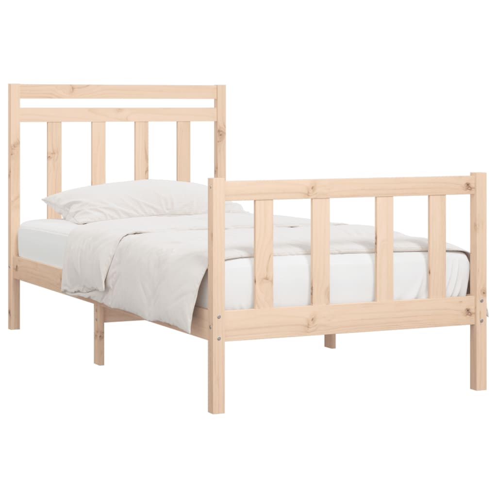 vidaXL Bed Frame without Mattress Solid Wood Pine 90x200 cm