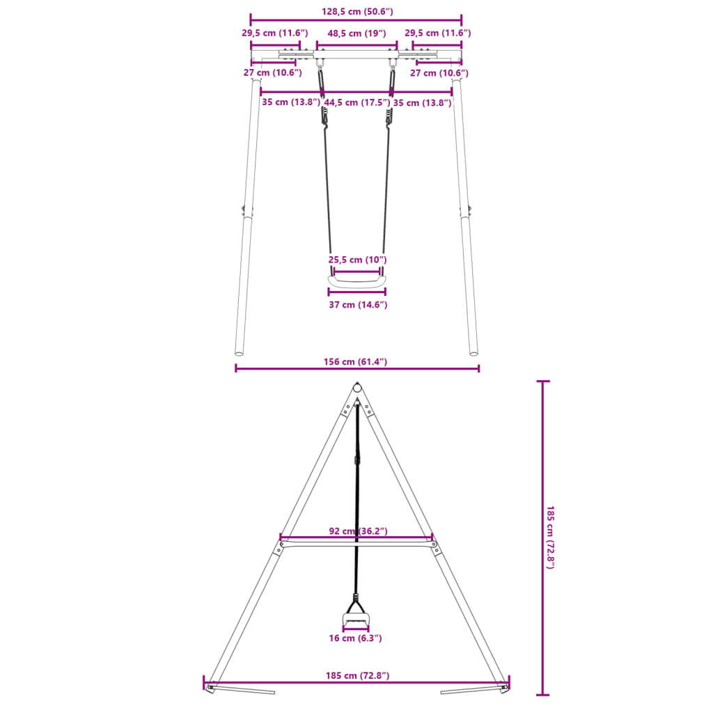 vidaXL Outdoor Swing Set with Swing