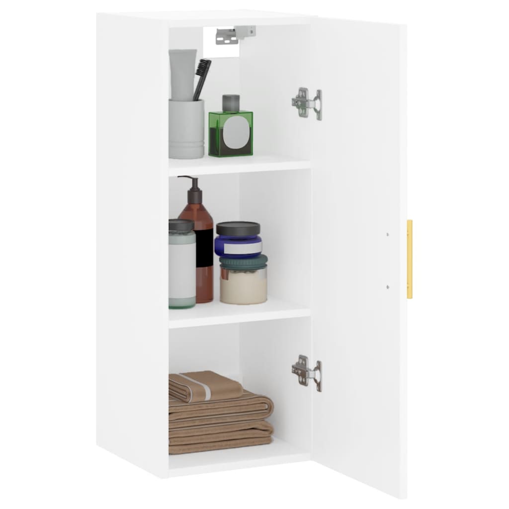 vidaXL Wall Mounted Cabinet White 34.5x34x90 cm