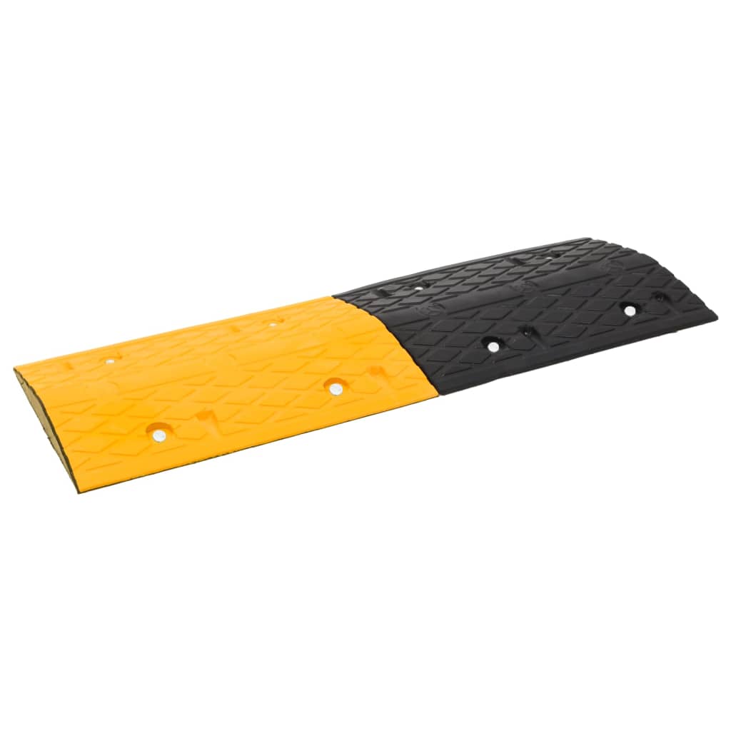 vidaXL Speed Hump Yellow&Black 97x32.5x4 cm Rubber