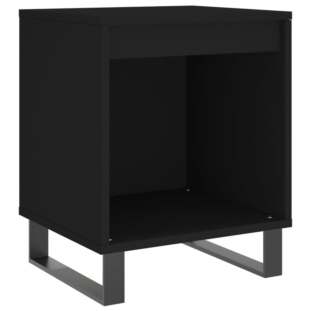 vidaXL Bedside Cabinets 2 pcs Black 40x35x50 cm Engineered Wood