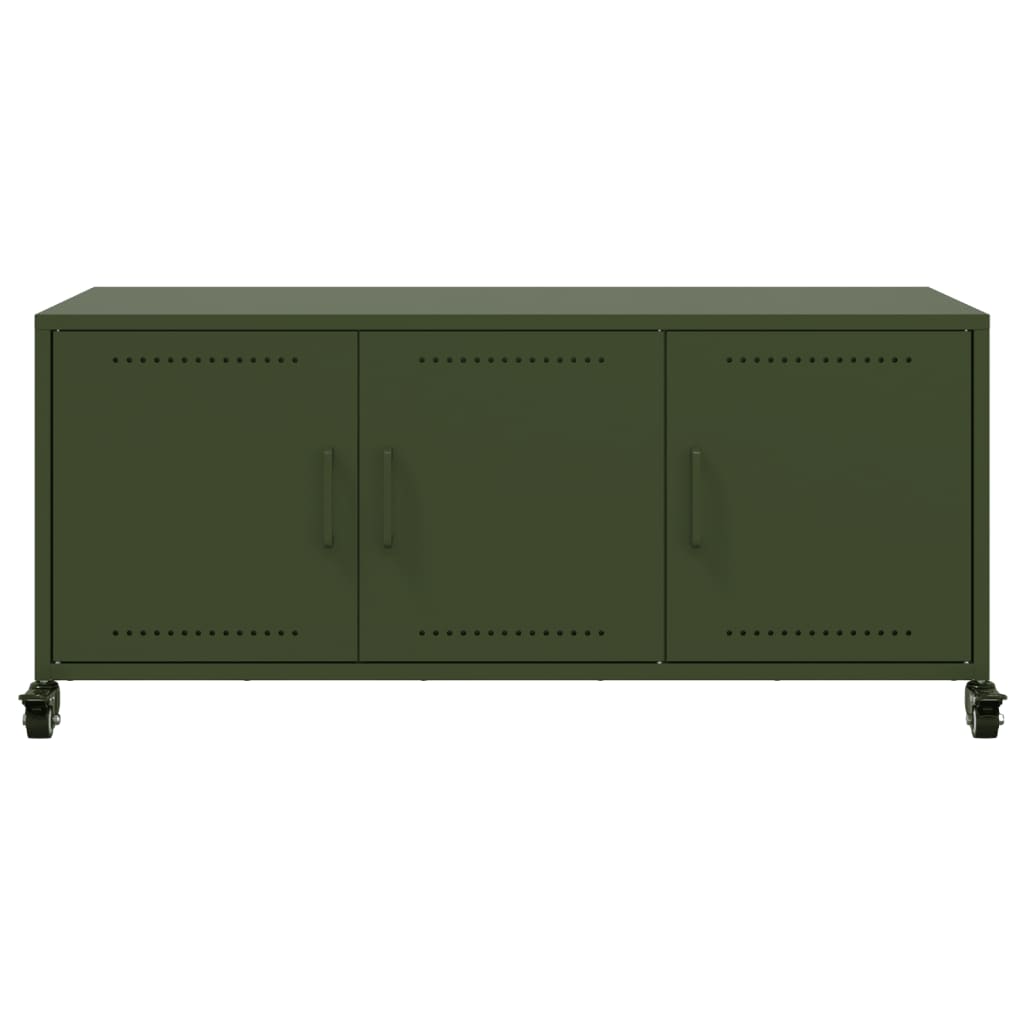 vidaXL TV Cabinet Olive Green 100.5x39x43.5 cm Steel