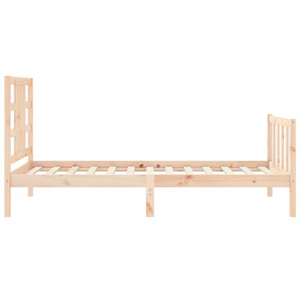 vidaXL Bed Frame without Mattress 90x190 cm Single Solid Wood Pine