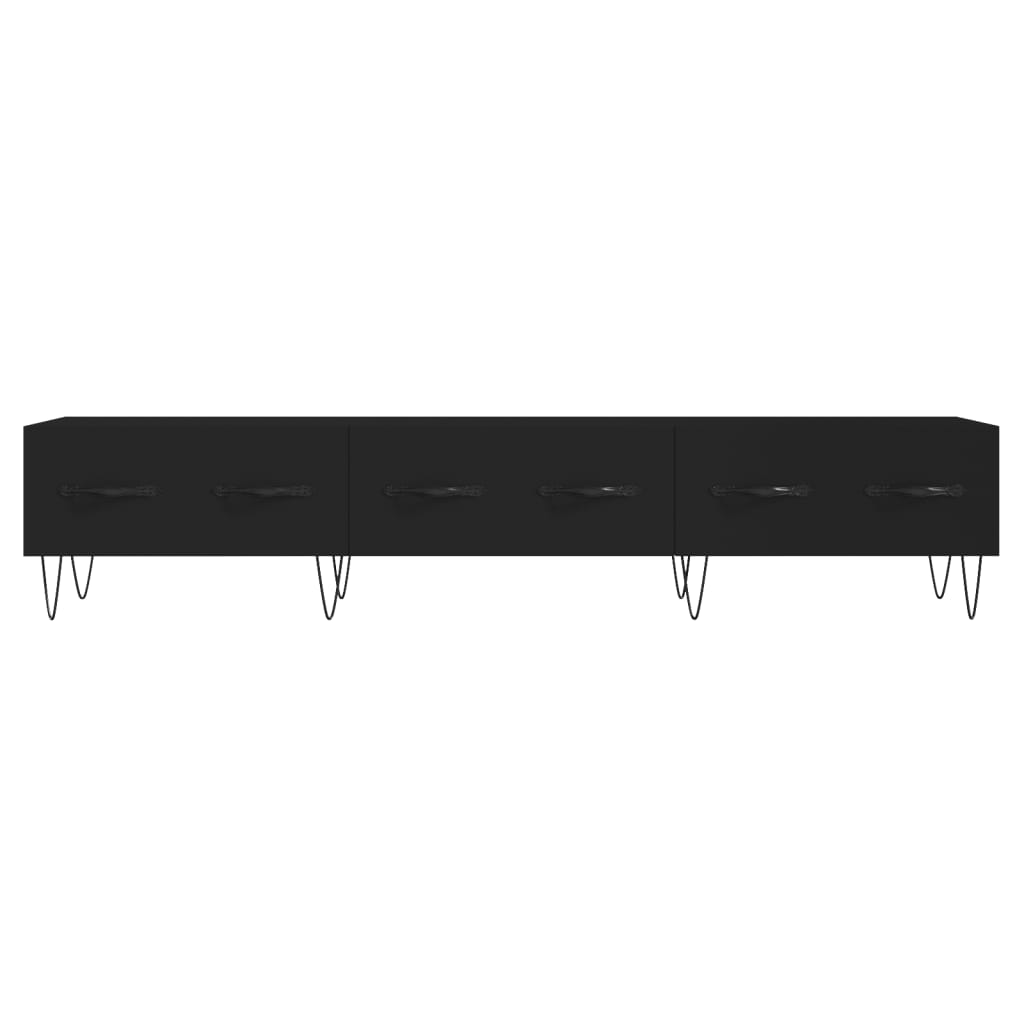 vidaXL TV Cabinet Black 150x36x30 cm Engineered Wood