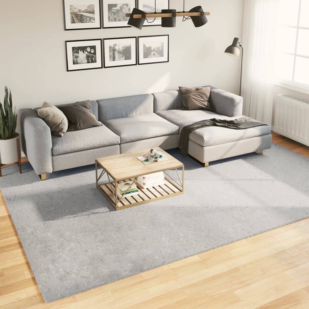 vidaXL Rug HUARTE Short Pile Soft and Washable Grey 240x340 cm